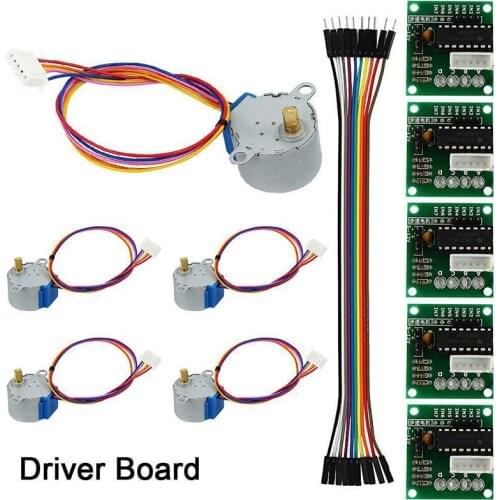 5PCS DC 5V 4 Phases Geared Mini Reduction Stepper Motor with ULN2003 Driver Board For Arduino