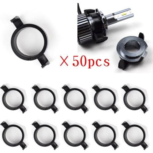 50Pcs H7 LED headlight adapter for Citroen C4 C5 DS5 DS6 H7 Black retainer clips fastener for Ford Mondeo Peugeot 2008 D103