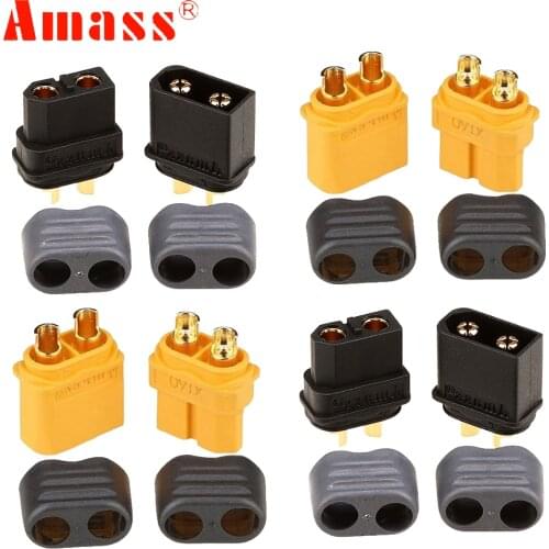 XT60+ Connectors,5pair/lot AMASS XT60+ Plug Connectors With Sheath Housing For RC Battery Airplane Drone Car Truck DIY Part