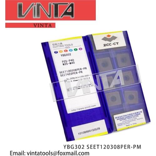 Free Shipping High Quality 10pcs/lots YBM251 YBD252 YBG202 YBG302 YBG102 SEET120308PER-PM CNC Carbide Milling Inserts Blades