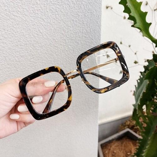 Oversized Square Glasses Women Men Fashion Transparent Optical Glasses Frames Female Clear Eyeglasses glasses frame