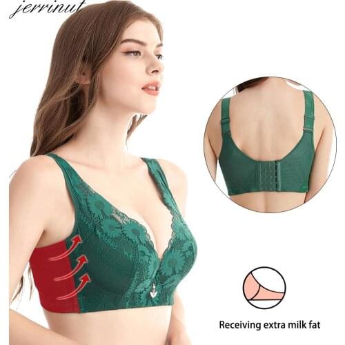 Jerrinut Plus Size Bra Sexy Lace Bralette Push Up Bras for Women Wire Free Bralette Seamless Underwear bh comfort 48 50 CDE