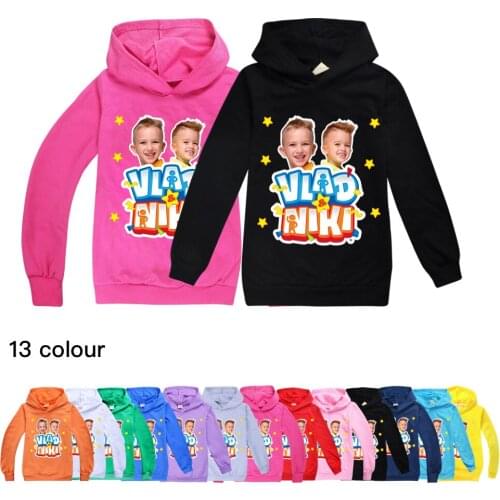 Vlad Niki Boys Long Sleeve Tops Cotton Kids Clothes Girls 8 To 12 Shirts for Teenage Girls Hoodies T Shirt Kids Pink Shirt 7 9 T
