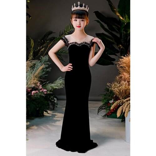 Girls Sexy Mermaid Dress Childrens Sleeveless Princess Gown Wedding Birthday Party Dress For Girls Vestidos Costume L611