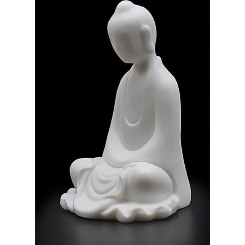 Molds for Plaster Zen Buddhism 3D Buddha statue silicone mold Monk figure candle cement clay mold