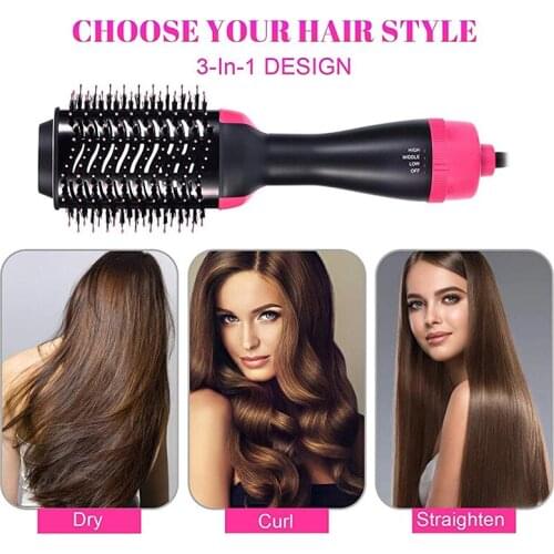 Hair styling tools Hair Quick dry Hot Air Brush Electric Comb Professional salon One Step Dryers Fast Hair Straightener Brush