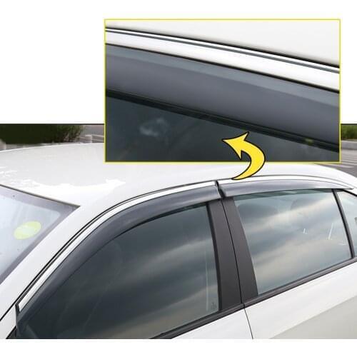 Window Visor For VW Sagitar 2019 Accessories 4pcs Car Styling Smoke Window Sun Rain exterior visor Deflector Guard Auto parts