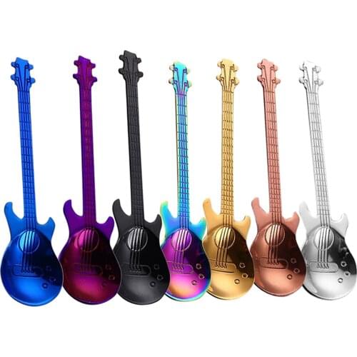 Stainless Steel Guitar Mixing Scoop Cocktail Stirring Spoon Bar Mixing Utensil Barware for mixing drinks smoothies