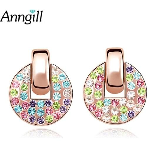 Fashion Bohemian Earrings For Women Crystals from Austria Party Wedding Charm Jewelry Bijoux Nickel Free
