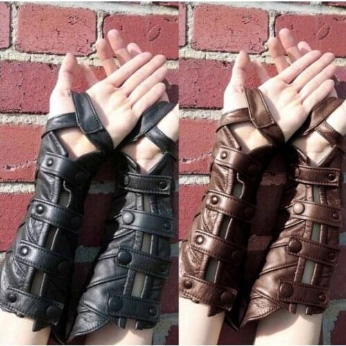 Adult Men Medieval Viking Larp Knight European Bracers Women Buckle Armor Steampunk Archer Gauntlet Cosplay Costume Steampunk