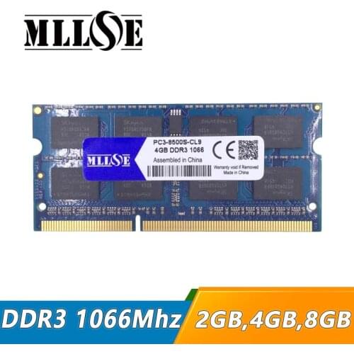 MLLSE 2gb 4gb ddr3 1066 pc3-8500 sodimm laptop, ddr3 1066Mhz 4gb pc3 8500 so-dimm notebook, memory ram ddr3 1066 mhz 4gb sdram