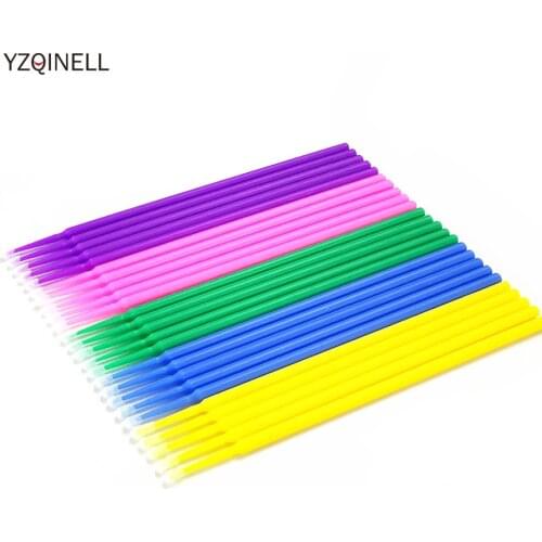 500pcs/Lot Disposable Micro Brushes Eyelash Glue Cleaning Tools Individual Lash Removing Swab for Eyelash Extension