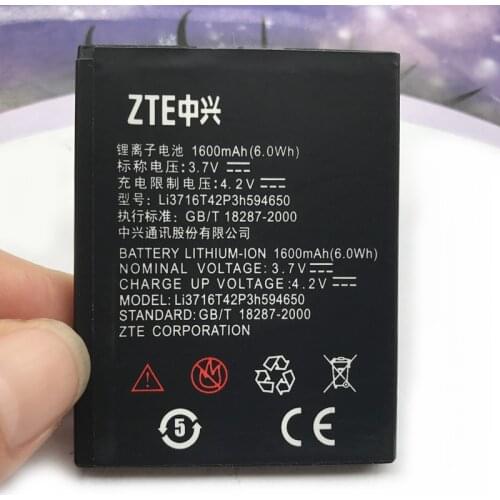 Original 1600mAh Li3716T42P3h594650 Battery For ZTE Blade 3 / Blade C / V970 V970M Mimosa X U970 V807 U807 N807 V930 Battery
