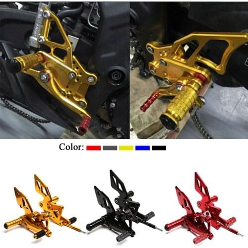 For R3 R25 YZF-R3 Adjustable Foot Rests Rear Sets Foot Pegs Motorcycle CNC Aluminum Alloy Accessories