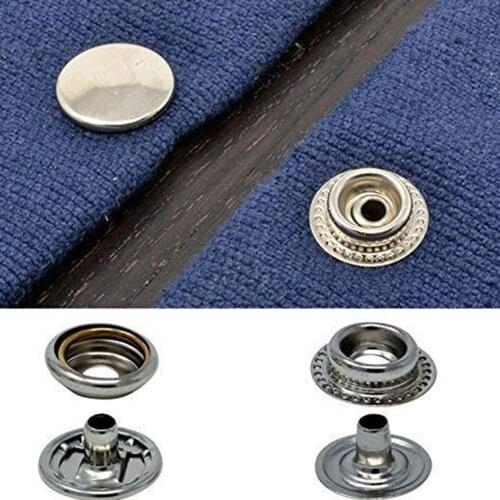30 sets stainless steel big white buckle Metal Buttons Snap Fastener buckle clothing bags 15mm buttons for clothing hidden