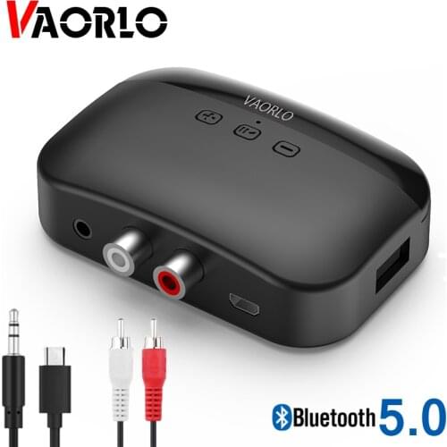 VAORLO Bluetooth 5.0 NFC Receiver Stereo Audio Music Support USB Disk TF Card Play With 3.5mm AUX Jack For Headphones Speaker