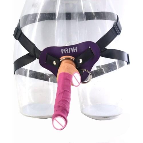 Strapon Dildo Realistic Penis Erotic Sex Toy For Couples Lesbian Harness Leather Strap On Silicone Dildo Suction Sex Shop