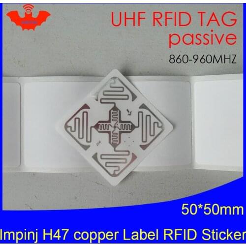 UHF RFID tag sticker Impinj H47 printable copper label 915m 860-960MHZ Higgs3 EPCC1G2 6C smart adhesive passive RFID tags label