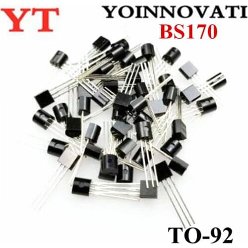 100pcs/lot BS170 TO-92 FETs MOSFET N-CH 60V 500MA
