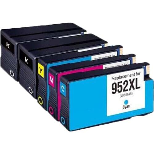 5PK Compatible for HP 952XL Ink Cartridges Replacement HP 952XL (2 Black, 1 Cyan, 1 Magenta, 1 Yellow)