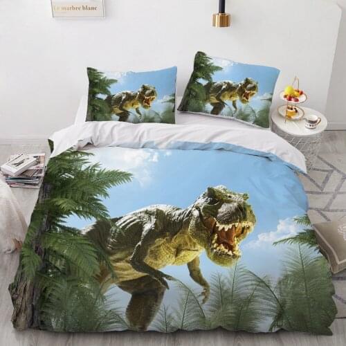 Bedding Sets 3D Custom Duvet Quilt Cover Set Comforter Bed Linen Pillowcase King Queen Full 220x260 Animal Dinosaur Home Texitle