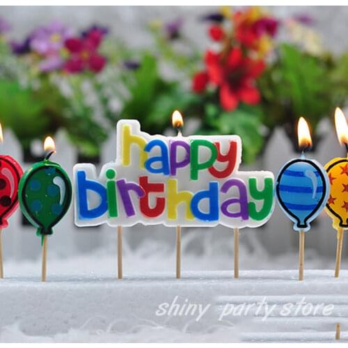 Childrens Cartoon Candle Set Happy Birthday Letter Candle Manufacturer Wholesale Party Creative Birthday Cake Candle Accessorie