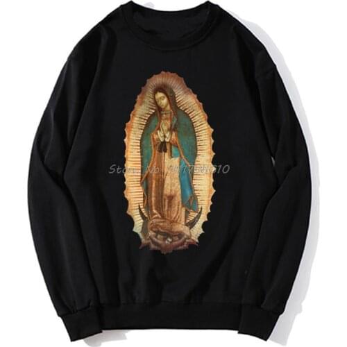Our Lady Of Guadalupe Virgin Mary. The Madonna Religious Graphic Hoodie Spring Autumn Sweater Streetwear