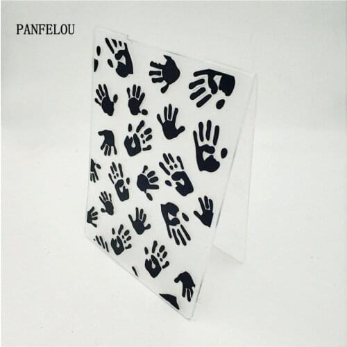 HOT plastic palm craft card making paper card album wedding decoration clip Embossing folders