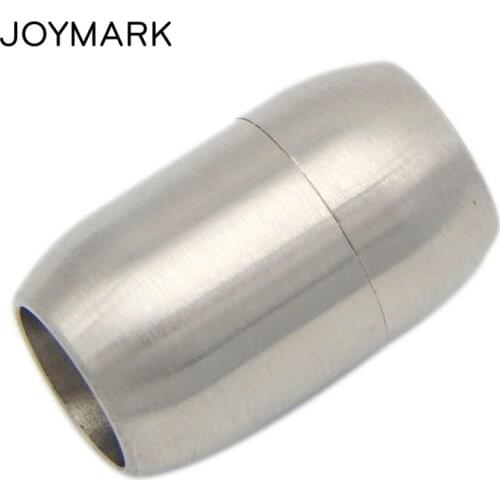 JOYMARK 8mm Hole Matte Round Barrel Shape Stainless Steel Magnetic Clasps DIY Fashion Jewelry Findings BXGC-099