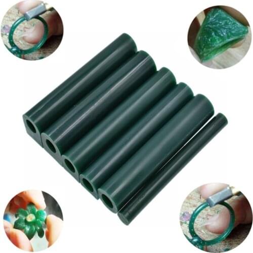 Carving Wax Ring Tube for Making Rings Mold Hard Wax Blank Large Flat Side Tube Green Color