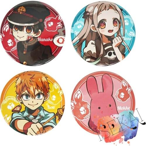 Toilet-Bound Hanako-kun Anime badge Yugi Amane Nene Yashiro Minamoto Kou Mokke Metal Badge Brooch Pin