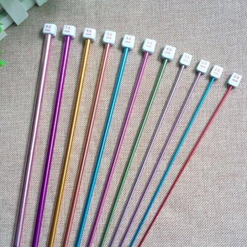 150sets (11 Pcs/ Set) Crochet Hooks Needle Set Assorted Colors Tunisian Afghan Aluminum Knitting Needles Tools Kit ZA5342