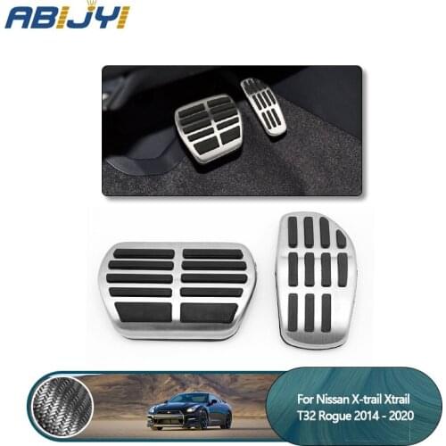 2pcs AT Car Fuel Gas Pedals Brake Pedal Cover For Nissan X-trail Xtrail T32 Rogue 2014-2020 Qashqai J11 2015-2020 Car Accessorie