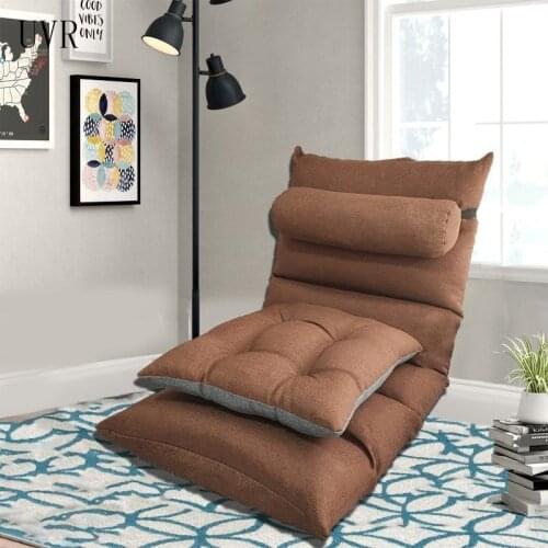 UVR Floor Game Sofa Chair Upholstered Recliner Bedroom Living Room Tatami Reading Chair Adjustable Backrest Lazy Chair