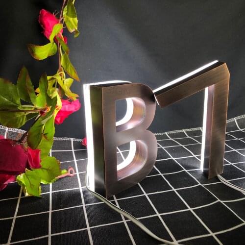 Outdoor Waterproof Modern 3D House Numbers Black 0-9 ABC Home Hotel Door Plates Custom Led Lettre Sign Address Home Number