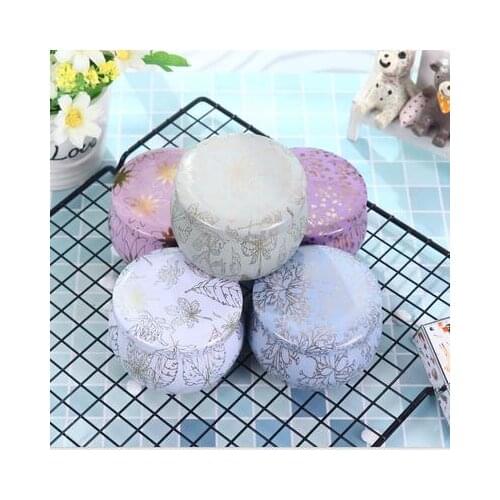 10pcs New Creative Candy Tin Box Flat Round Little Gift Box Personality Flower Tea Pot Handmade Soap Candle Jar Packaging Case
