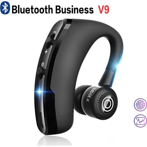 New V9 wireless Bluetooth earphone business earphone stereo handsfree with microphone noise reduction sports earphone