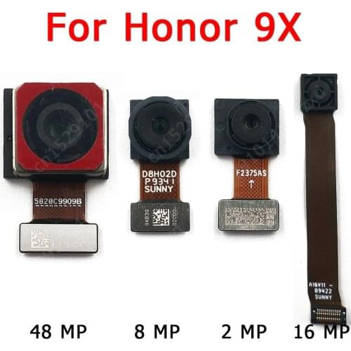 Original Front and Rear Back Camera For Huawei Honor 9X Main Facing Camera Module Flex Replacement Spare Parts