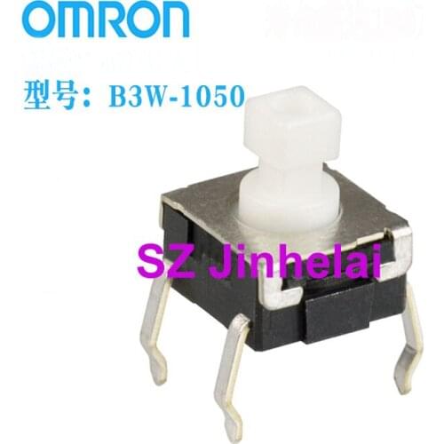100pcs OMRON B3W-1050 Authentic original TACTILE SWITCH Waterproof dustproof 1.57N,Key button 6*6*7.3mm кнопка