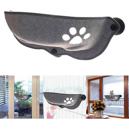 Cat Hammock Bed Mount Window Pod Lounger Suction Cups Warm Bed For Small Big Pet Cat Rest House Sun Wall Bed Soft Ferret Cage