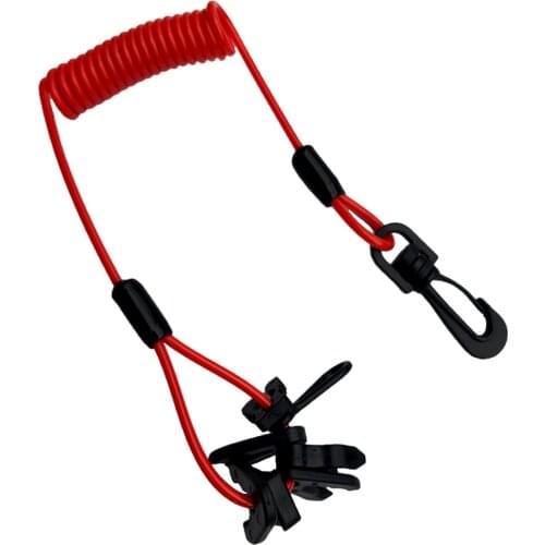 Durable Boat Engine Safety Kill Stop Switch Lanyard with 7 Keys- Emergency Cut