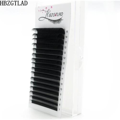 NEW All size C/D/DD 16rows/case 7~15mm mix premium natural synthetic mink individual eyelash extension makeup maquiagem cilios