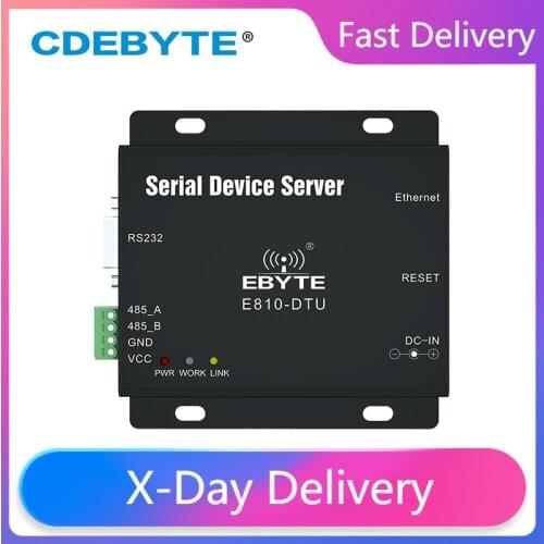 RS485 RS232 to Ethernet RJ45 Serial Port Server Transparent Transmission TCP UDP 100M Full Duplex Modbus RTU Modem