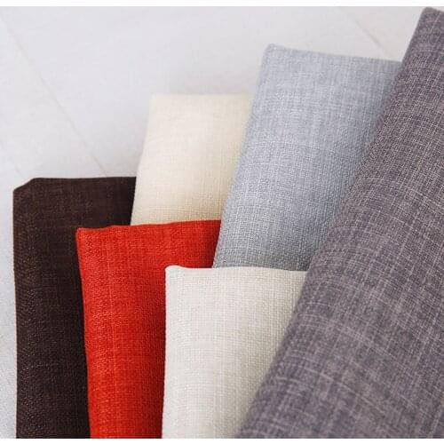 Solid Linen Polyester Sofa Furniture Fabric Materials for Sewing Curtains and Tablecloths DIY Handmade Cloth