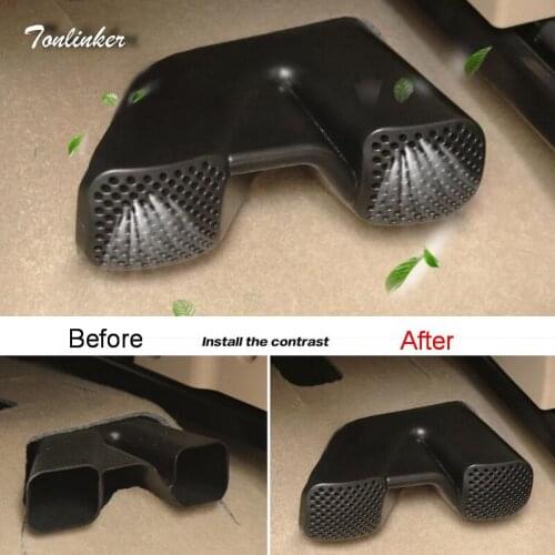 Tonlinker Inteiror Car Under Seat Air Outlet Cover stickers for NISSAN X-trail T32 2013-18 Car styling 2 PCS ABS Covers stickers