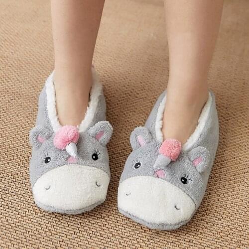 Thicken Plush winter warm sleep socks slippers House Animal Prints Floor Socks slippers Woman Non-slip Casual Cute Socks