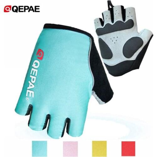 Qepae Unisex Bike Bicycle Gloves Sport Men Women Half Finger Cycling Gloves Silica gel Motocycle Gloves guantes ciclismo luvas