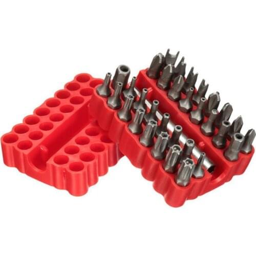 Screws Security Tamper Proof Spanner Star Hex Torx Wing Screwdriver Bits 1/4" 6.35mm Magnetic Holder Drill Tools 33Pcs
