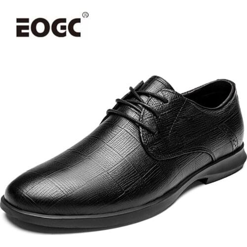 Quality Genuine Leather Shoes Men Flats Handmade Comfort Rubber Sole Walking Men Shoes Outdoor Lace Up Casual Shoes