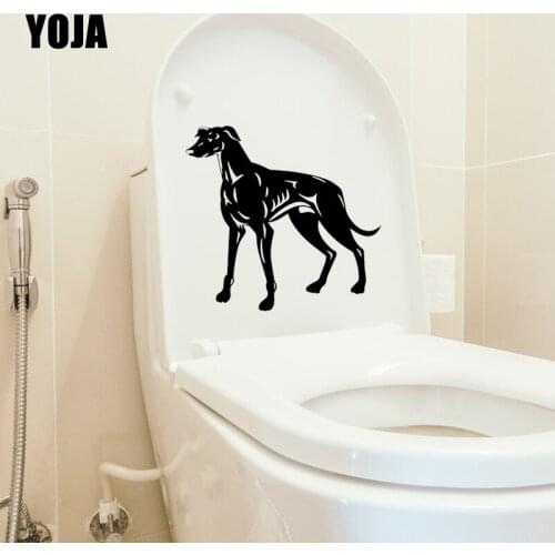 YOJA 23.6X22.5CM Greyhound Racing Dog Wall Sticker Living Room Home Decor Toilet Decal T5-1428